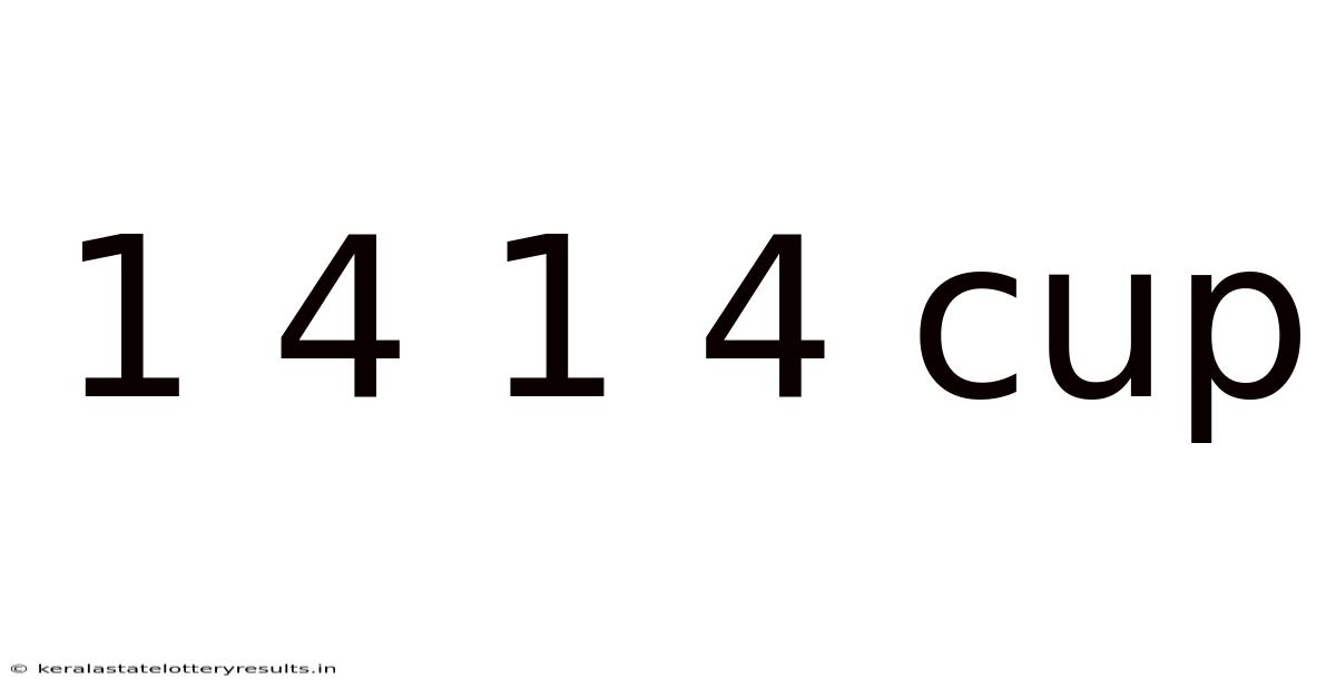 1 4 1 4 Cup