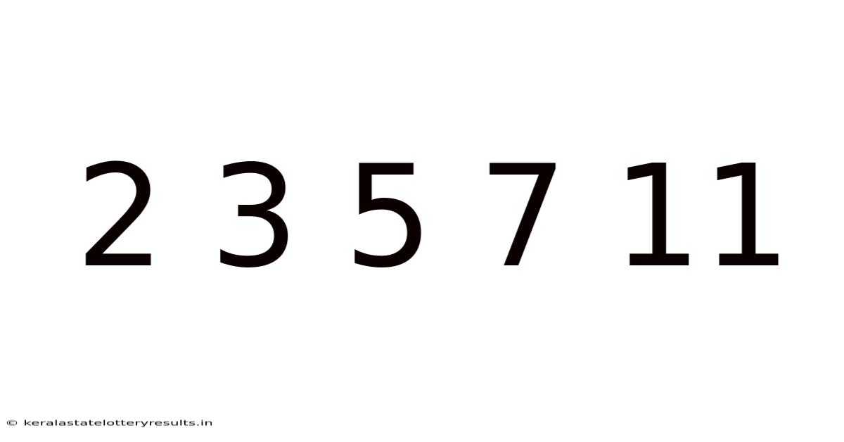 2 3 5 7 11