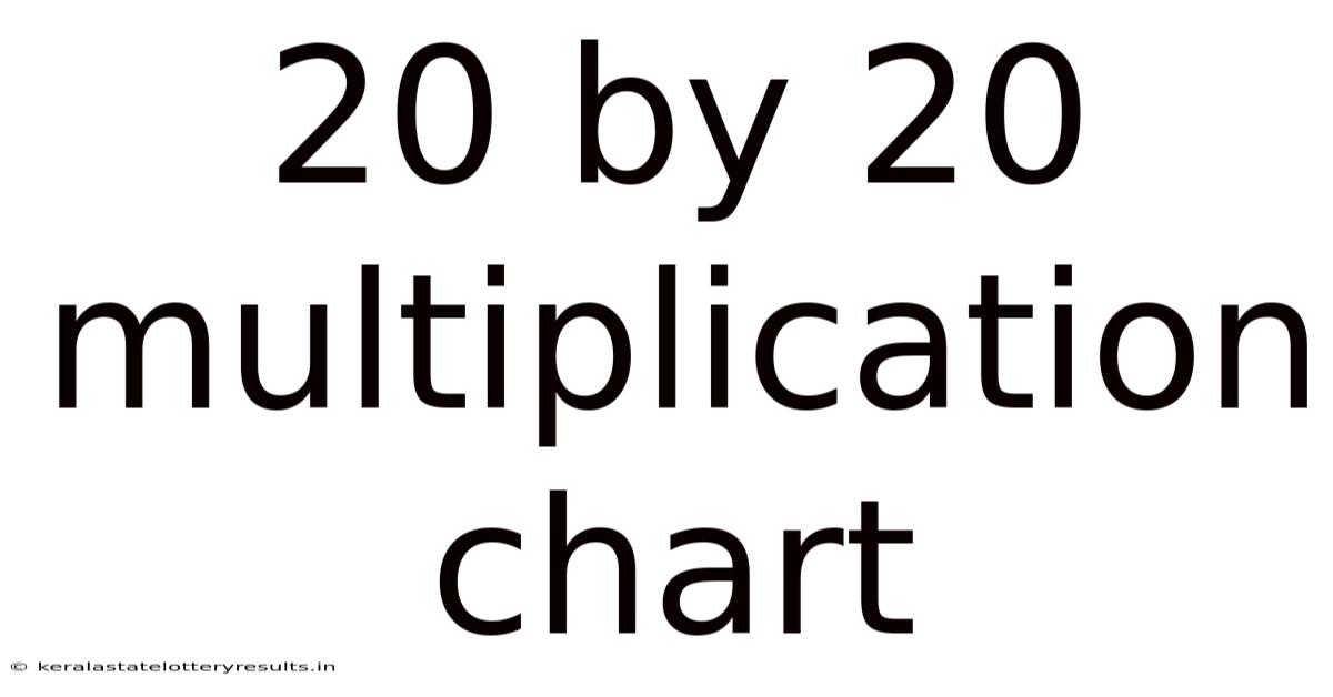 20 By 20 Multiplication Chart