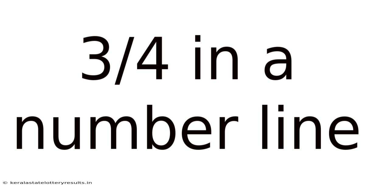 3/4 In A Number Line