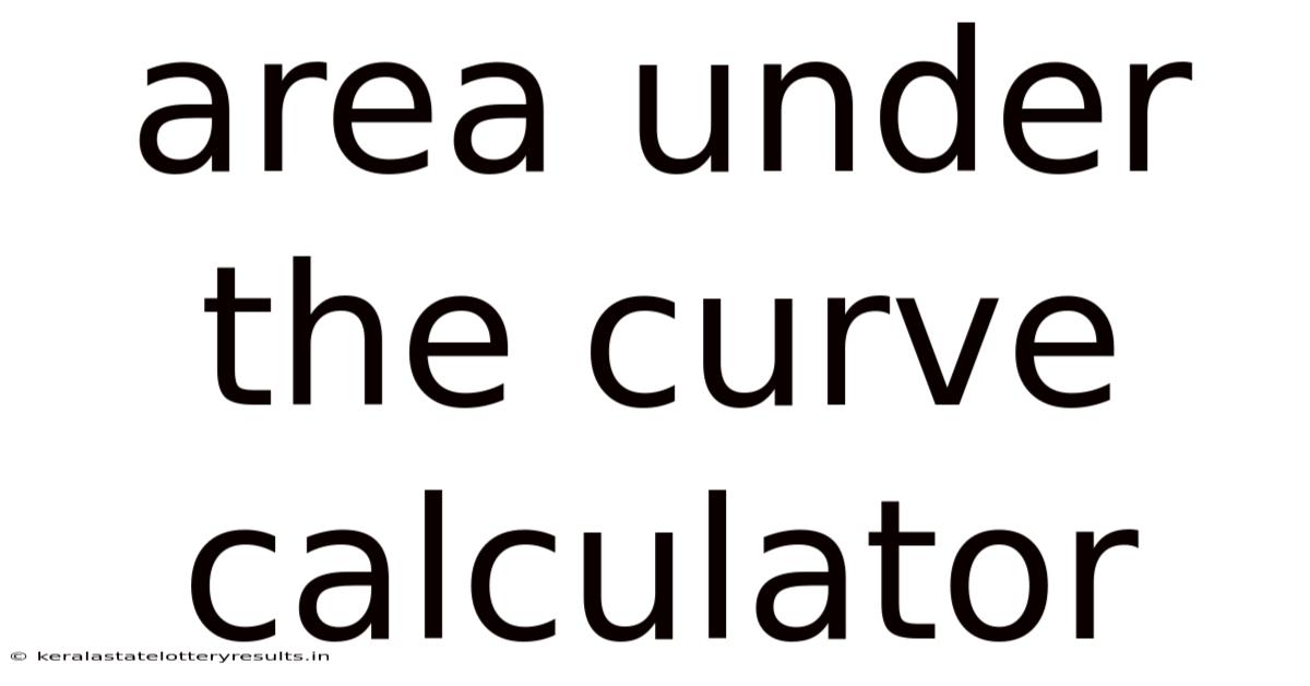 Area Under The Curve Calculator