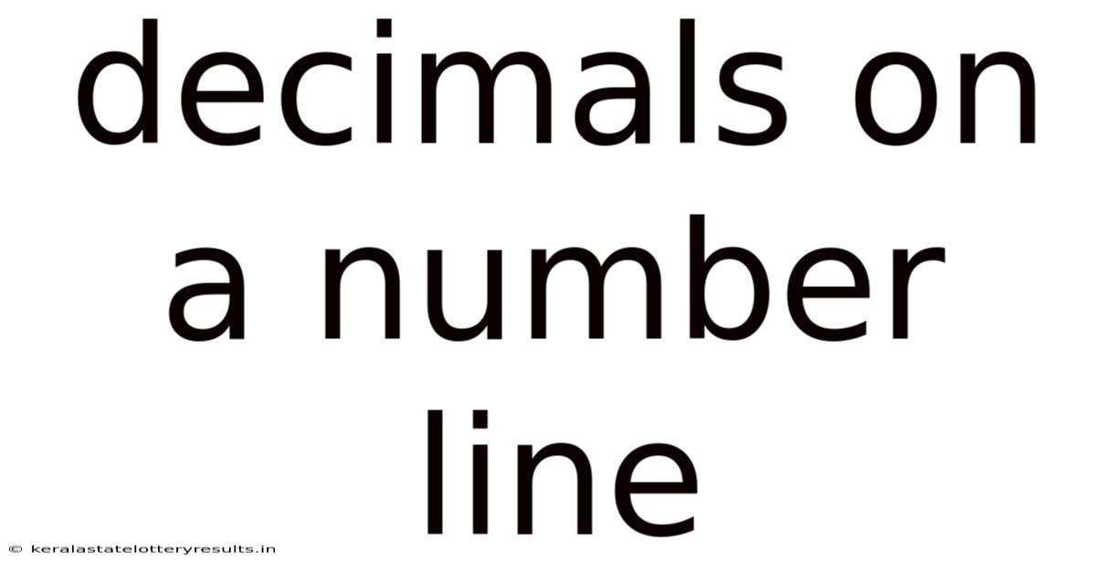 Decimals On A Number Line