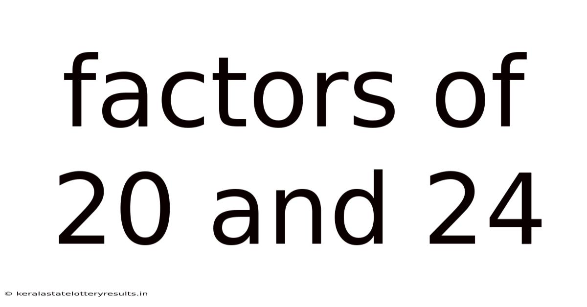 Factors Of 20 And 24