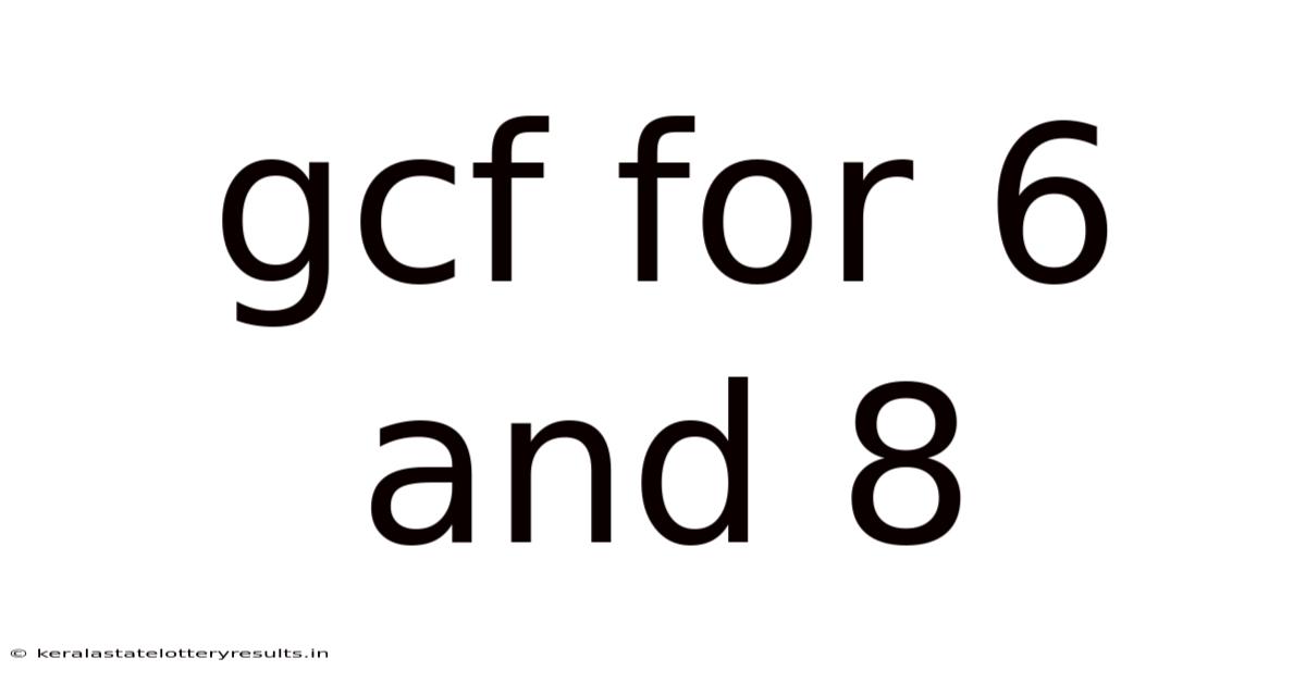 Gcf For 6 And 8