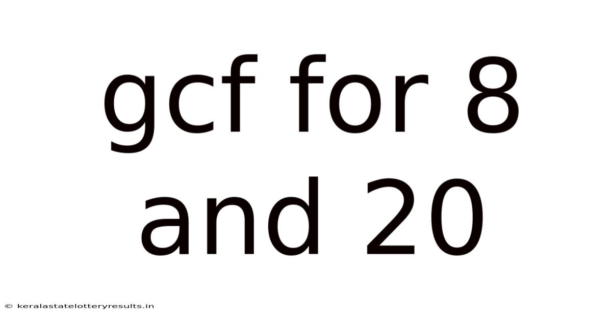 Gcf For 8 And 20