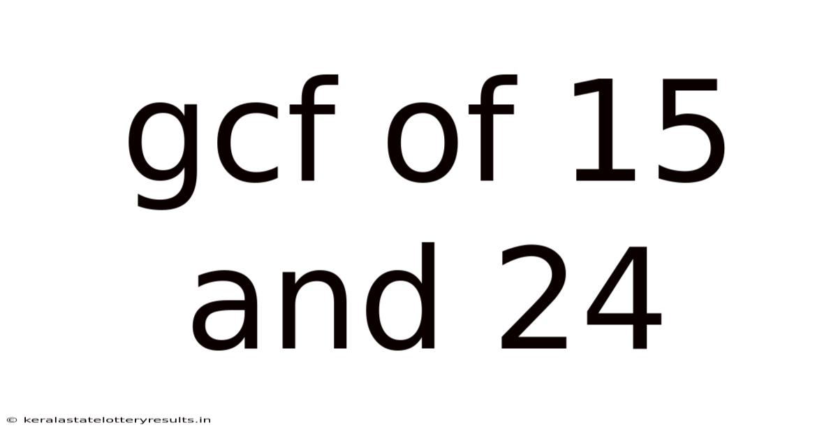 Gcf Of 15 And 24