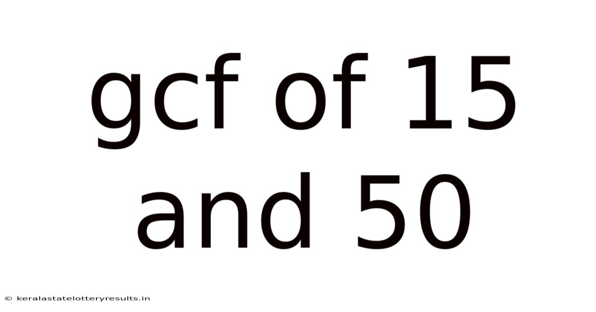 Gcf Of 15 And 50