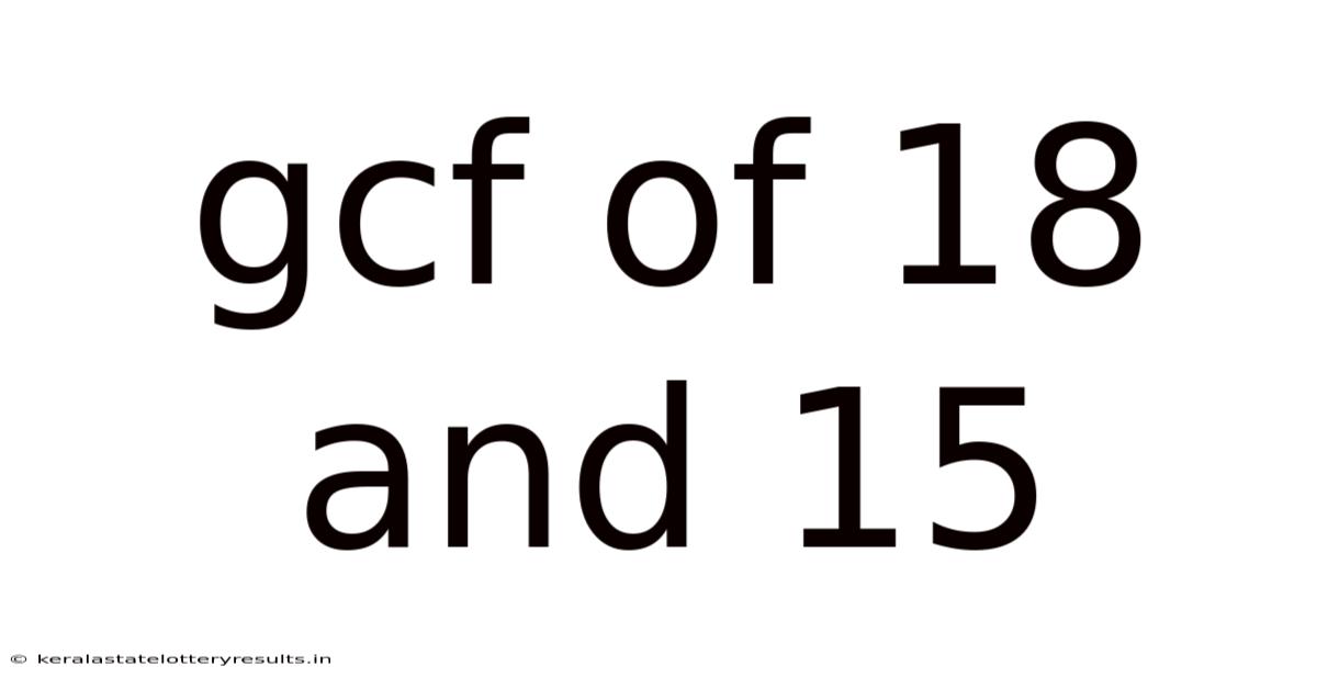 Gcf Of 18 And 15