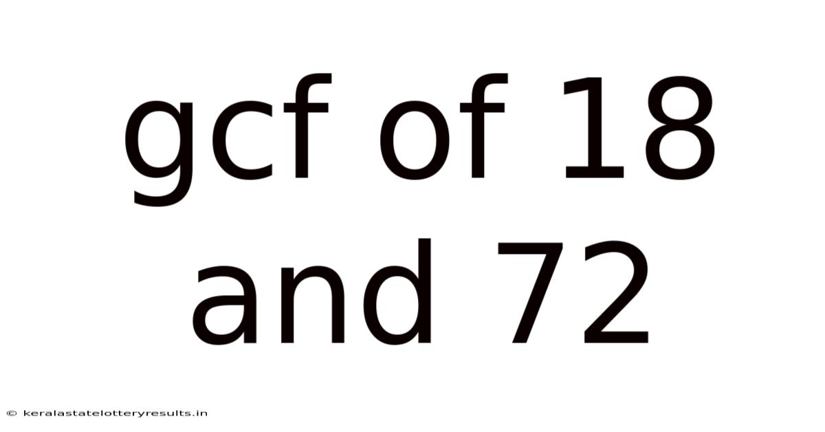 Gcf Of 18 And 72