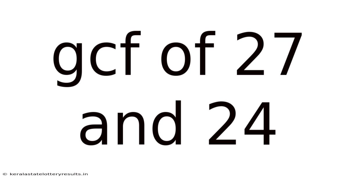 Gcf Of 27 And 24