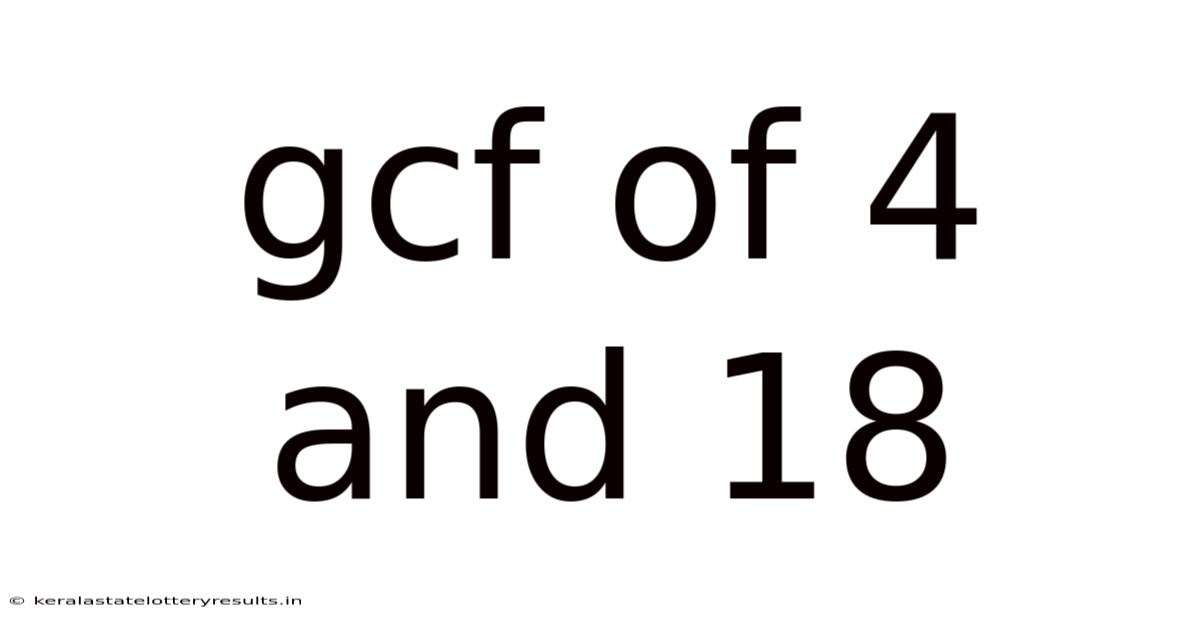 Gcf Of 4 And 18