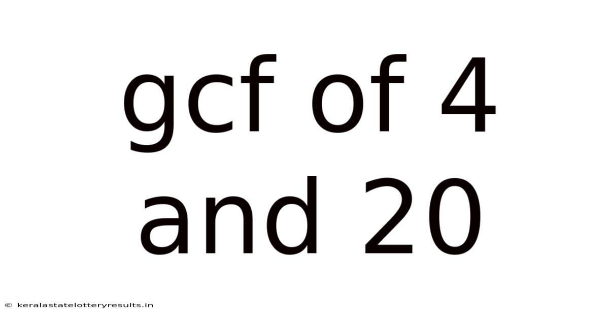 Gcf Of 4 And 20