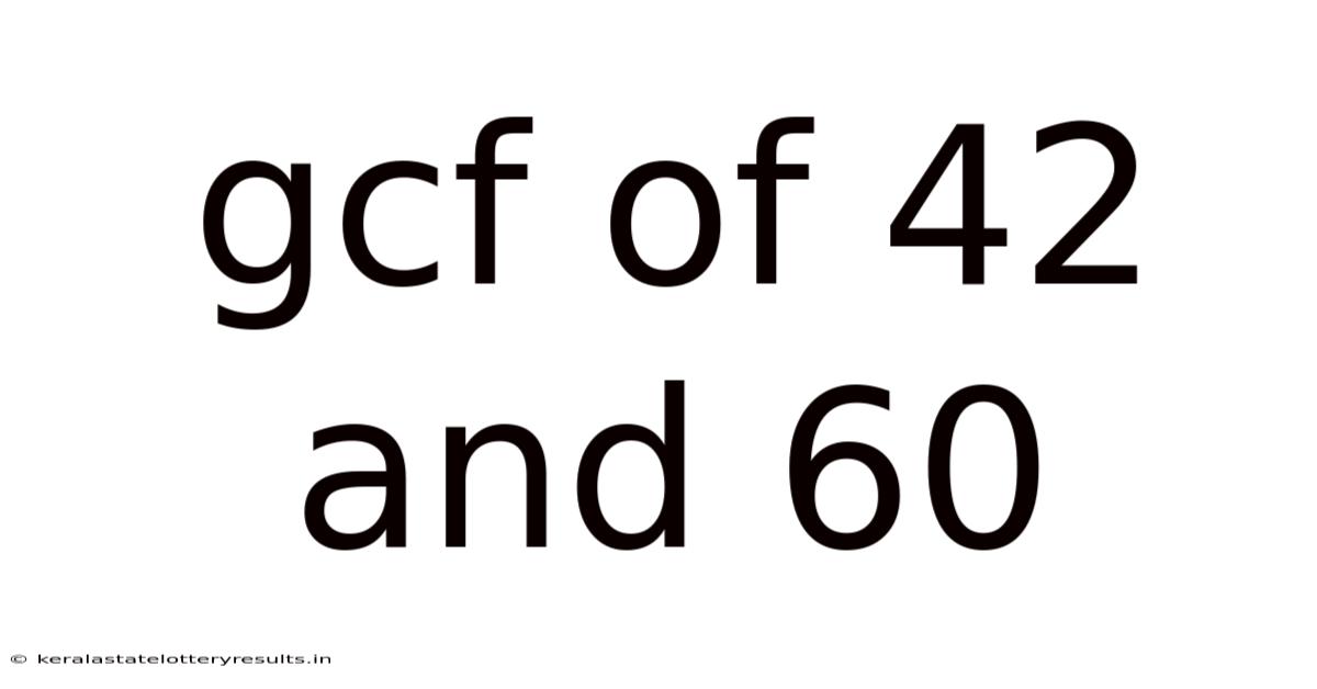 Gcf Of 42 And 60