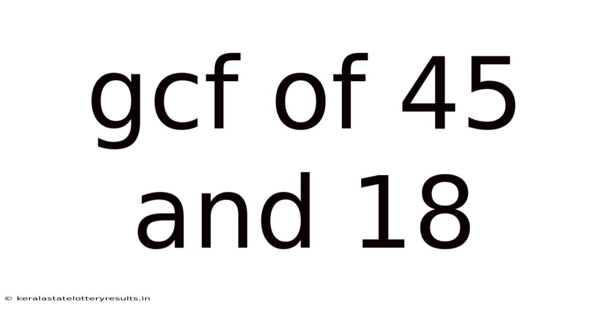Gcf Of 45 And 18