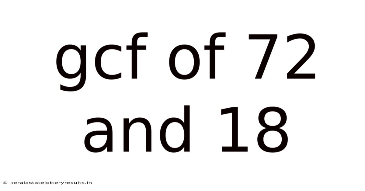 Gcf Of 72 And 18