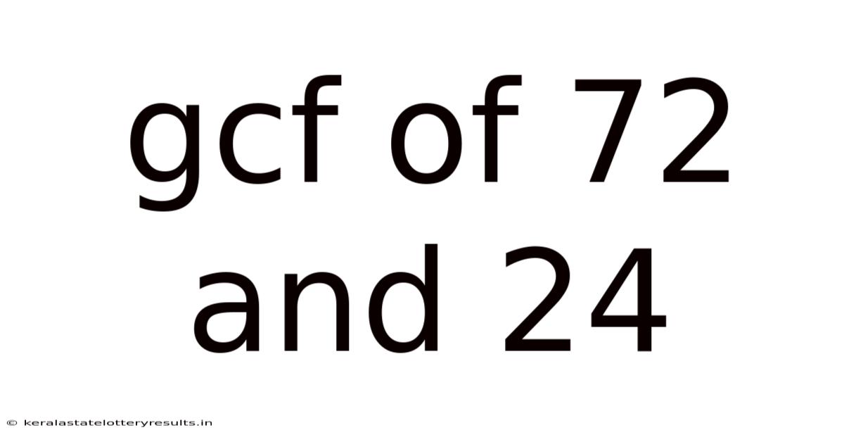 Gcf Of 72 And 24