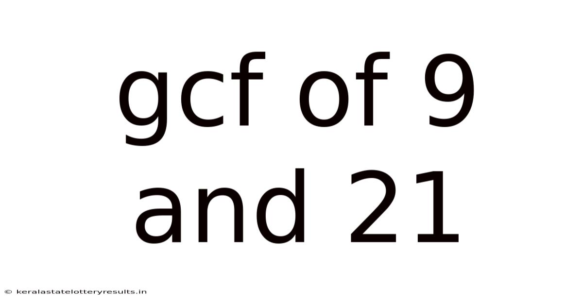 Gcf Of 9 And 21
