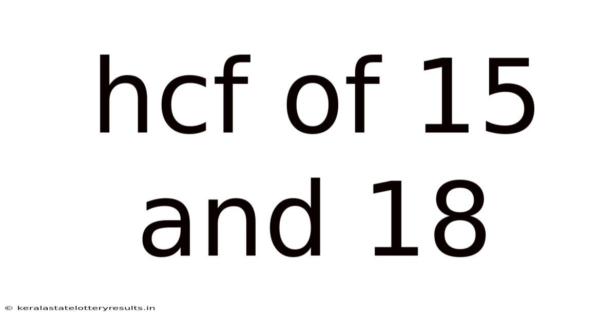 Hcf Of 15 And 18