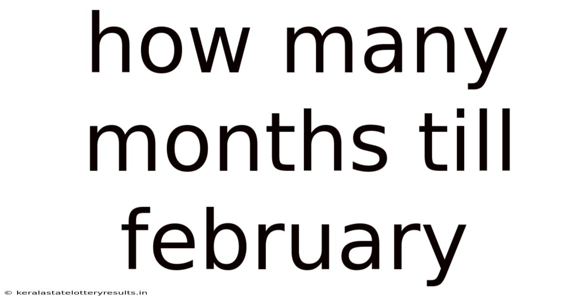 How Many Months Till February