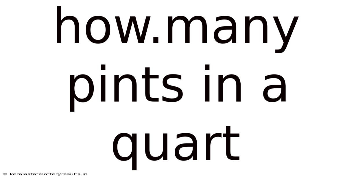 How.many Pints In A Quart