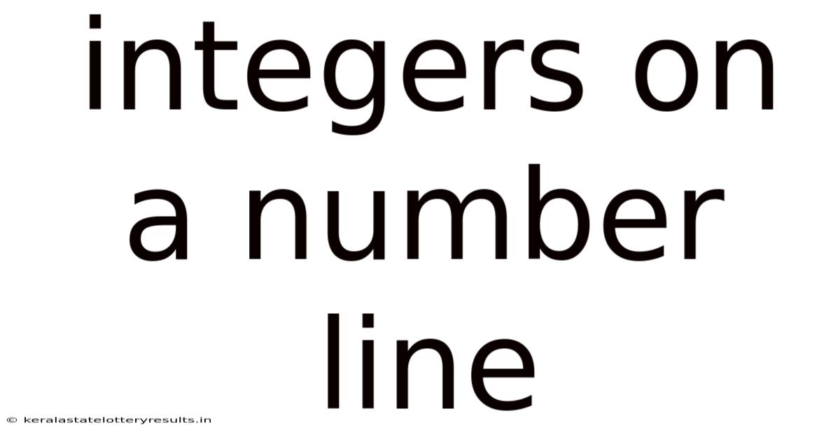 Integers On A Number Line