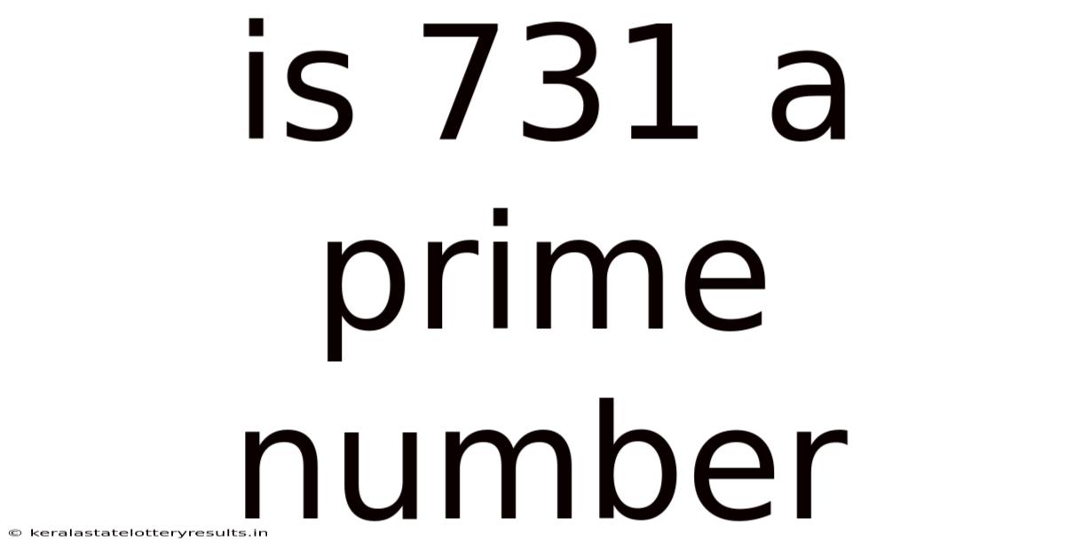 Is 731 A Prime Number