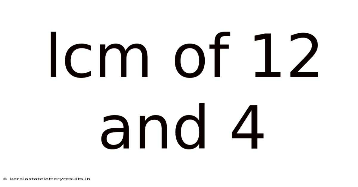 Lcm Of 12 And 4