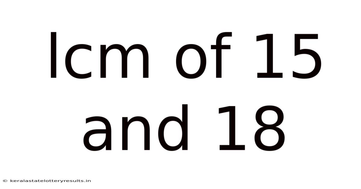 Lcm Of 15 And 18