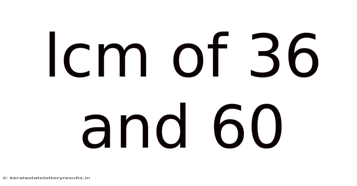 Lcm Of 36 And 60