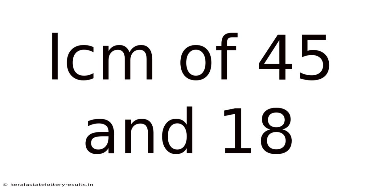 Lcm Of 45 And 18
