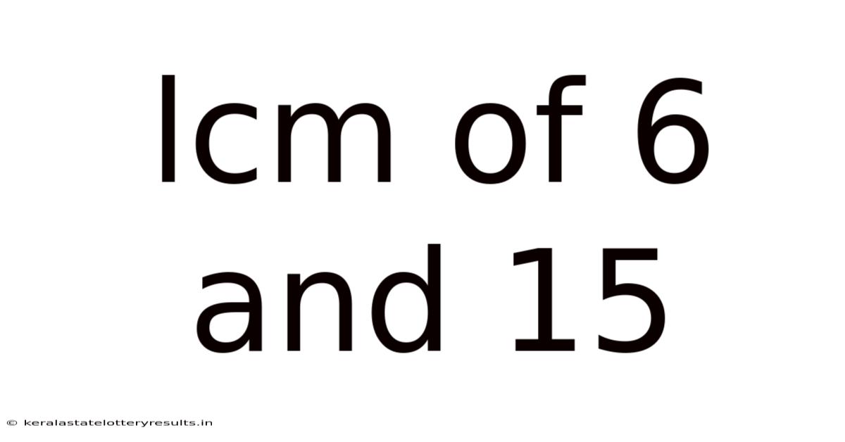 Lcm Of 6 And 15