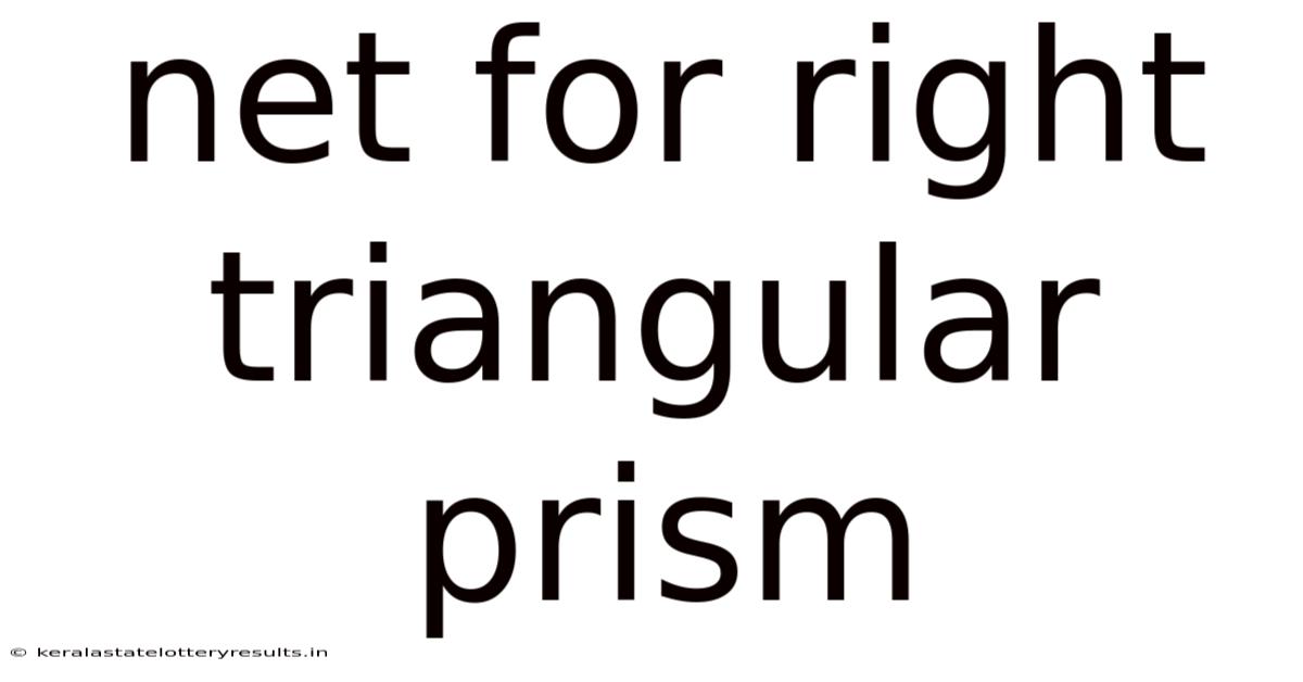Net For Right Triangular Prism