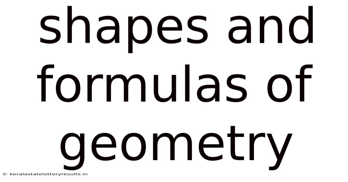 Shapes And Formulas Of Geometry
