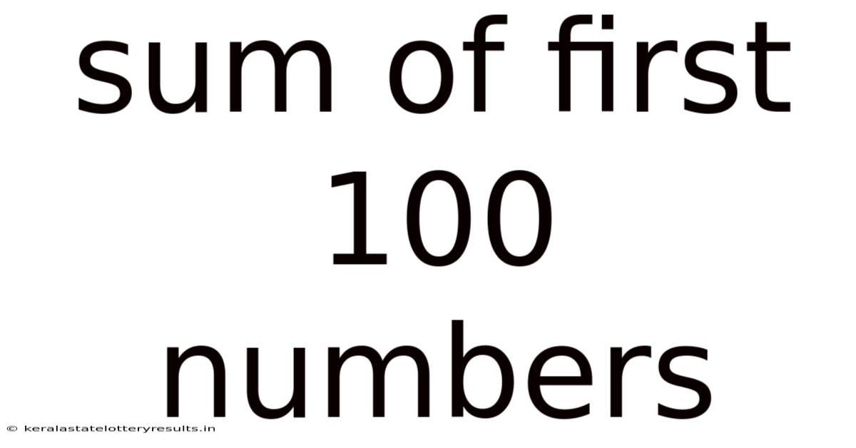 Sum Of First 100 Numbers
