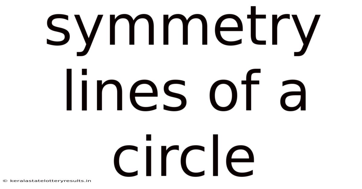 Symmetry Lines Of A Circle