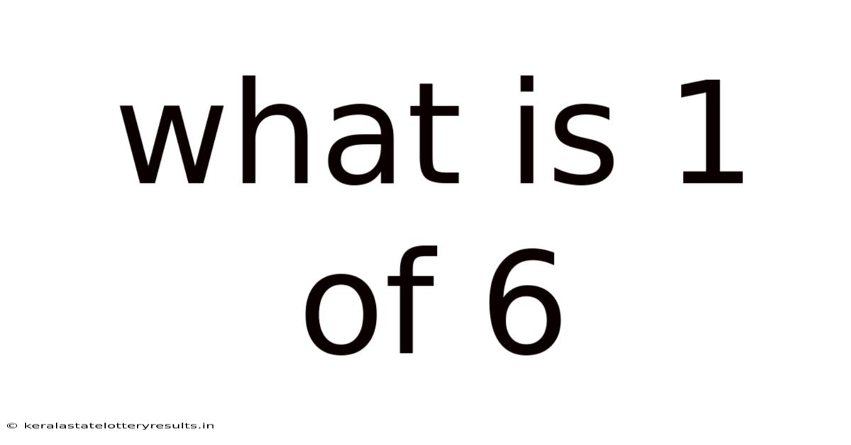 What Is 1 Of 6